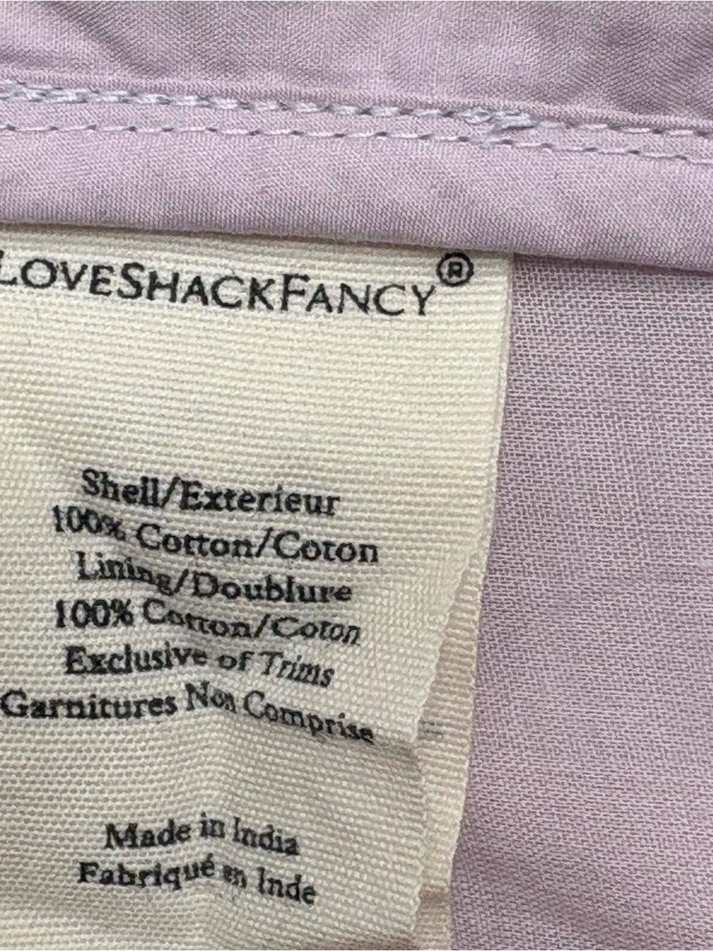 LoveShackFancy Lavender Eyelet-Trim Blouse - Picture 8 of 8